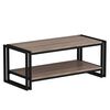 Homemania Table basse Lesa 102x45x40 cm noir et noyer