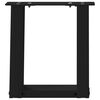 vidaXL Pieds de table basse en U 2 pi&egrave;ces Noir 30 x (30-31) cm Acier