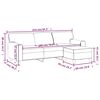 vidaXL Canap&eacute; &agrave; 3 places avec repose-pieds Marron 180 cm Similicuir