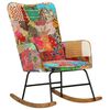 vidaXL Chaise &agrave; bascule Multicolore Toile patchwork