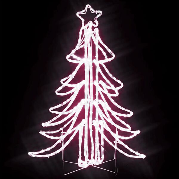 vidaXL Arbre de No&euml;l pliable avec LED Blanc chaud 87x87x93 cm