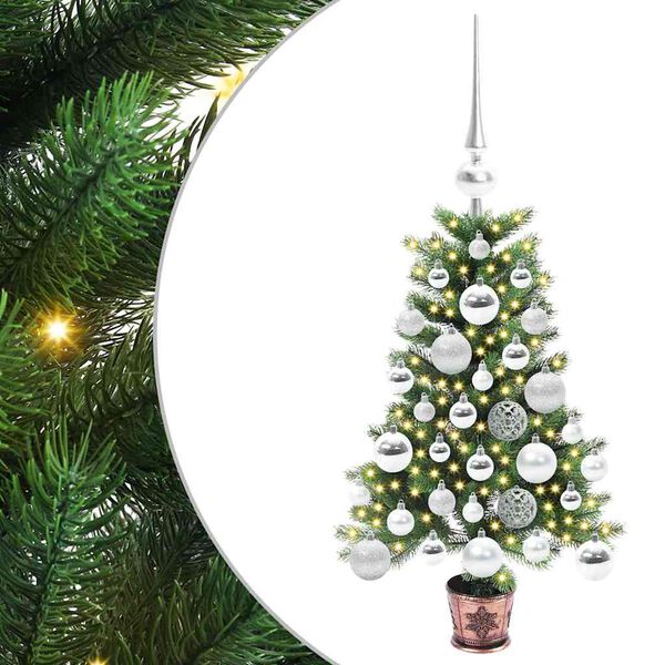 vidaXL Sapin de No&euml;l avec 150 LED avec support Vert 65 cm PE