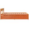 vidaXL Cadre de lit sans matelas cire marron 120x200cm bois pin massif