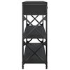 vidaXL Table console noir 100x28x75 cm bois d'ing&eacute;nierie