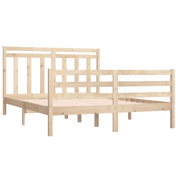 vidaXL Cadre de lit sans matelas 150x200 cm bois massif