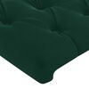 vidaXL T&ecirc;te de lit avec oreilles Vert fonc&eacute; 103x16x78/88 cm Velours