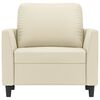 vidaXL Fauteuil Cr&egrave;me 60 cm Similicuir
