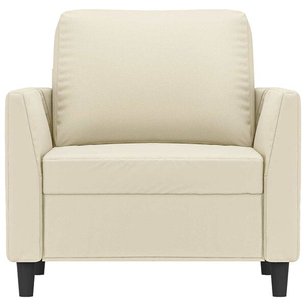 vidaXL Fauteuil Cr&egrave;me 60 cm Similicuir