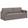 vidaXL Ensemble de Canap&eacute;s 2 pcs Taupe 198 x 78 x 80 cm tissu