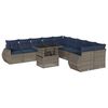 vidaXL Ensemble de canap&eacute; de jardin 11 pcs avec coussins gris