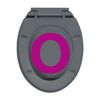 vidaXL Siège de toilette à fermeture en douceur Gris Ovale
