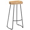 vidaXL Tabourets de bar Gavin lot de 2 bois de manguier massif