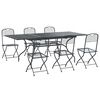 vidaXL Ensemble de salle &agrave; manger pour jardin 7 pcs Anthracite
