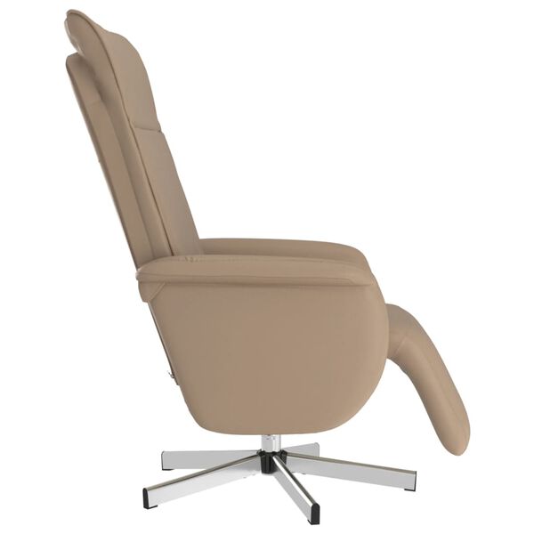 vidaXL Fauteuil inclinable avec repose-pieds cappuccino similicuir