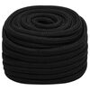 vidaXL Corde de travail Noir 25 mm 25 m Polyester