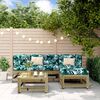vidaXL Salon de jardin 5 pcs bois de pin impr&eacute;gn&eacute;