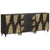 vidaXL Ensemble de Meubles de Salle de Bain 3 pc 180 x 33 x 75 cm Noir