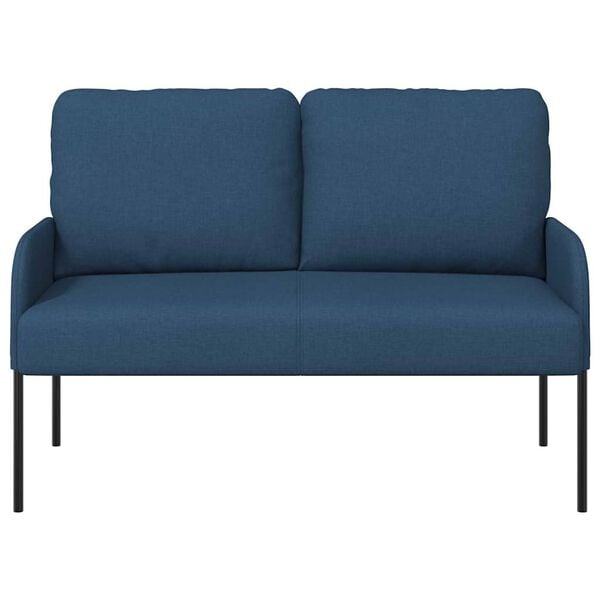 vidaXL Canap&eacute;s avec coussin 110cm Bleu Contreplaqu&eacute;