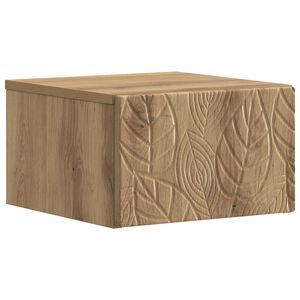 vidaXL Cabinet de chevet mural Ch&ecirc;ne artisanal 49 x 34,5 x 20 cm
