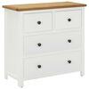 vidaXL Commode 80x35x75 cm Bois de ch&ecirc;ne massif