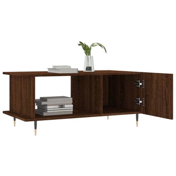 vidaXL Table basse chêne marron 90x50x40 cm bois d'ingénierie