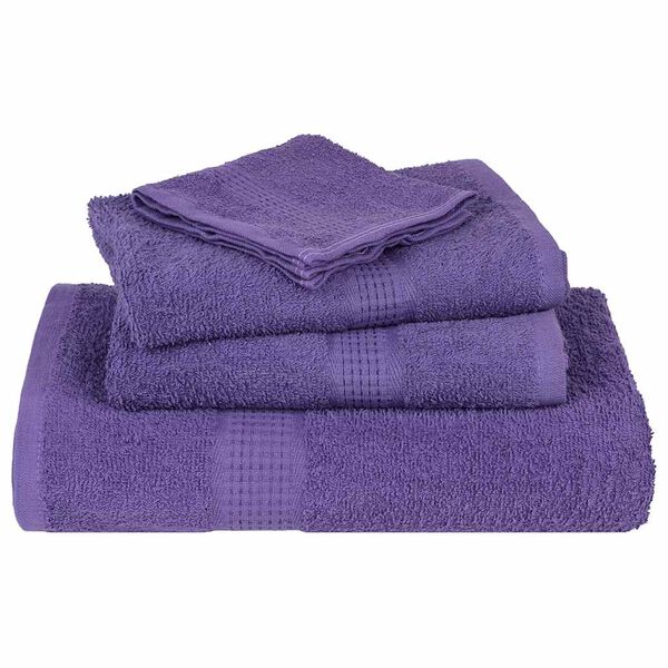 vidaXL Serviettes de bain FROGN 10 pcs violet 100x150 cm 360 g/m&sup2;