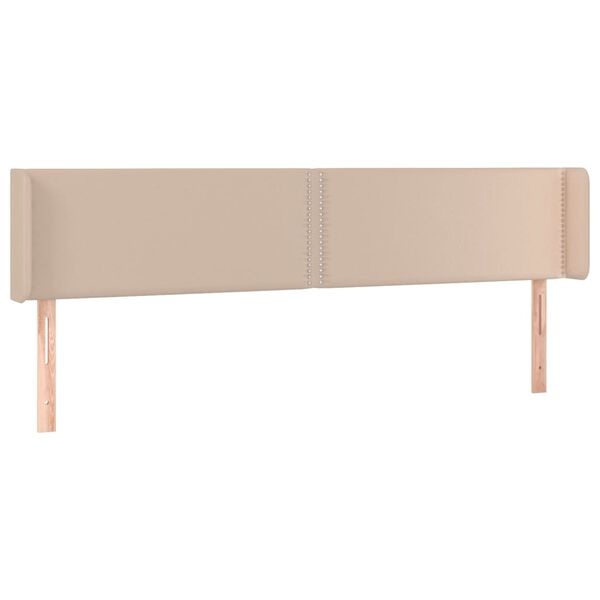vidaXL T&ecirc;te de lit avec oreilles Cappuccino 183x16x78/88 cm Similicuir