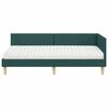 vidaXL Cadre de lit d'angle avec matelas Autre 2 pcs Vert tissu