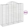 vidaXL Paniers &agrave; gabions arqu&eacute;s 13 pcs 200x50x160/180 cm Fer galvanis&eacute;