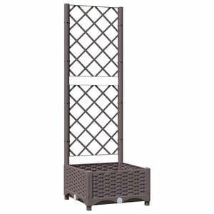 vidaXL Jardini&egrave;re avec treillis Marron 40x40x121,5 cm PP