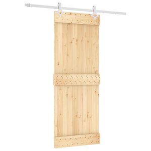 vidaXL Porte coulissante Naturel et Blanc 80 x 210 cm
