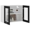 vidaXL Vitrine suspendue "Lyon" Noir 80 x 31 x 60 cm Bois d'ingénierie