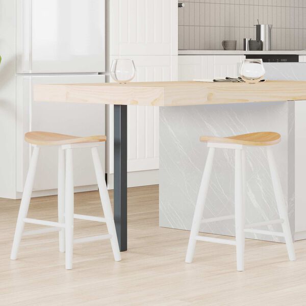 vidaXL Chaises de salle &agrave; manger 2 pcs Blanc 46 x 37 x 63 cm