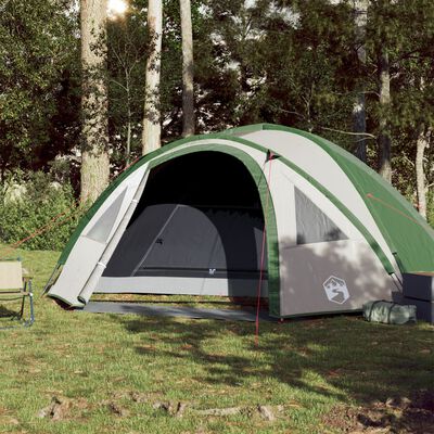 vidaXL Tente de camping à dôme 4 personne vert imperméable