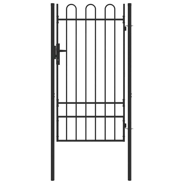 vidaXL Porte de Clôture Gris 100 x 175 cm Acier revêtu de poudre