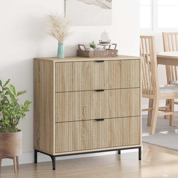 vidaXL Buffet Chêne sonoma 79,5 x 33 x 82 cm Bois d'ingénierie
