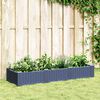 vidaXL Jardini&egrave;re avec piquets bleu gris 125x40x28,5 cm PP