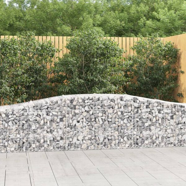 vidaXL Paniers &agrave; gabions arqu&eacute;s 25 pcs 400x50x60/80 cm Fer galvanis&eacute;