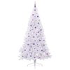 vidaXL Sapin de Noël artificiel avec 300 LED Blanc 240 cm PVC et Acier