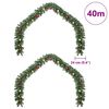 vidaXL Guirlande de Noël avec 600 LED 2 pcs Vert PVC