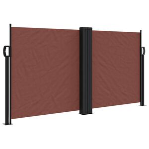 vidaXL Auvent lat&eacute;ral r&eacute;tractable marron 120x1200 cm