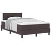 vidaXL Lit &agrave; ressorts avec matelas Marron fonc&eacute; 120 x 190 cm tissu