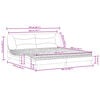 vidaXL Lit avec matelas Hvar taupe 200x200 cm tissu