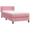 vidaXL Sommier &agrave; lattes de lit avec matelas rose 80x210 cm velours