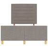 vidaXL Cadre de lit avec t&ecirc;te de lit Taupe 120 x 200 cm tissu