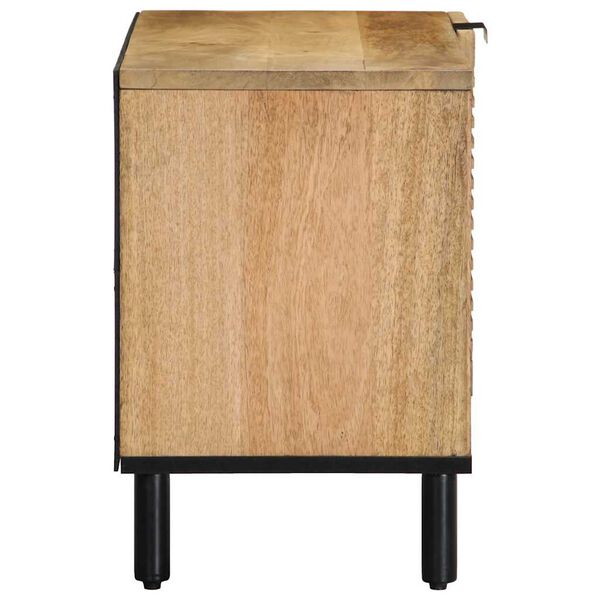 vidaXL Meuble TV marron 80x31,5x46 cm bois massif de manguier