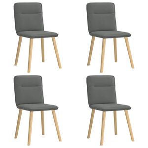 vidaXL Chaises &agrave; manger lot de 4 gris fonc&eacute; tissu