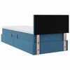 vidaXL Lit de Rangement avec matelas Bleu fonc&eacute; 100 x 200 cm Velours