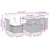 vidaXL Salon de jardin avec coussins 7 pcs marron résine tressée