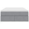 vidaXL Lit avec rangement et matelas Gris clair 120 x 200 cm Polyester